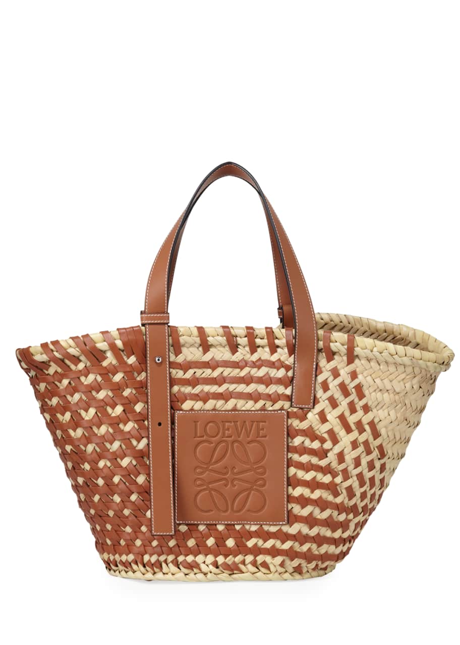 Loewe Large Woven Leather Palm Tote Bag Bergdorf Goodman
