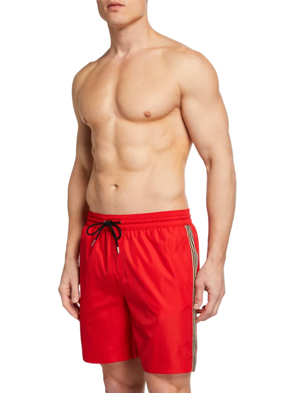 Burberry swimsuit mens red clearance