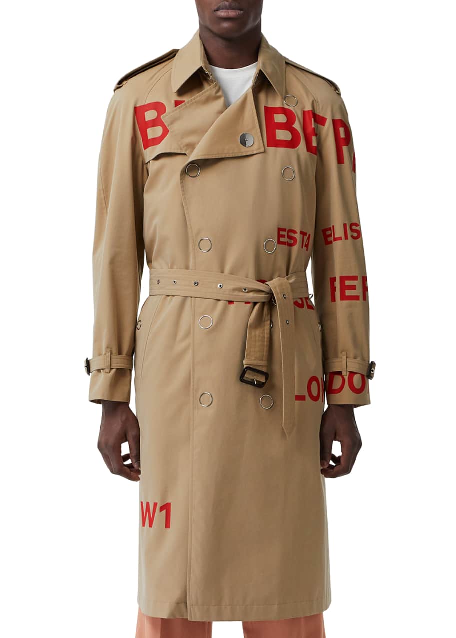 Burberry trench top coat logo