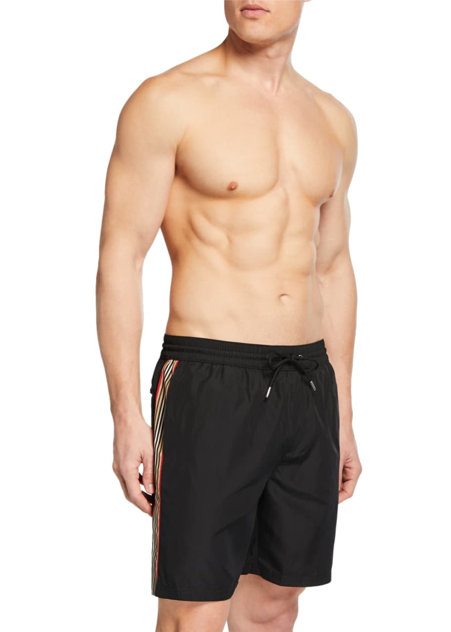 Burberry swimsuit mens black discount