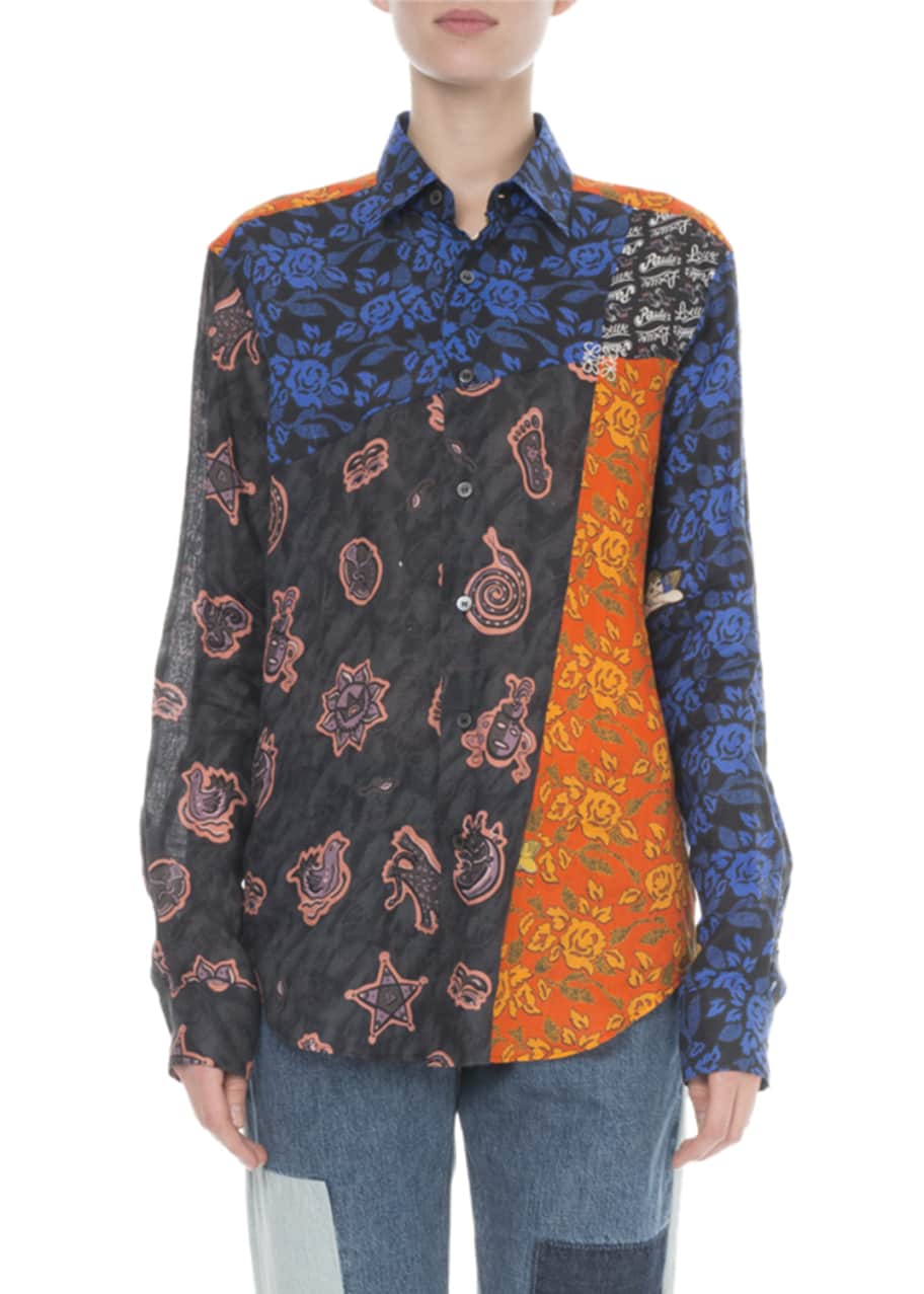 loewe patchwork shirt