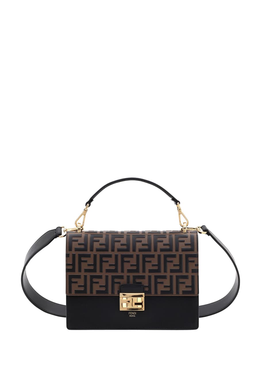 Fendi Kan I FF-Embossed Crossbody Bag - Bergdorf Goodman