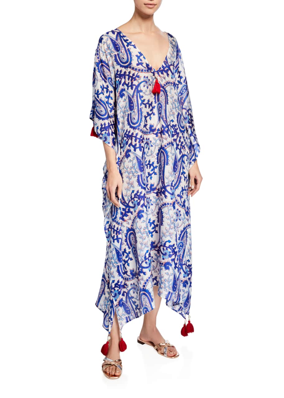 Figue Eliza Paisley Print Kaftan Bergdorf Goodman