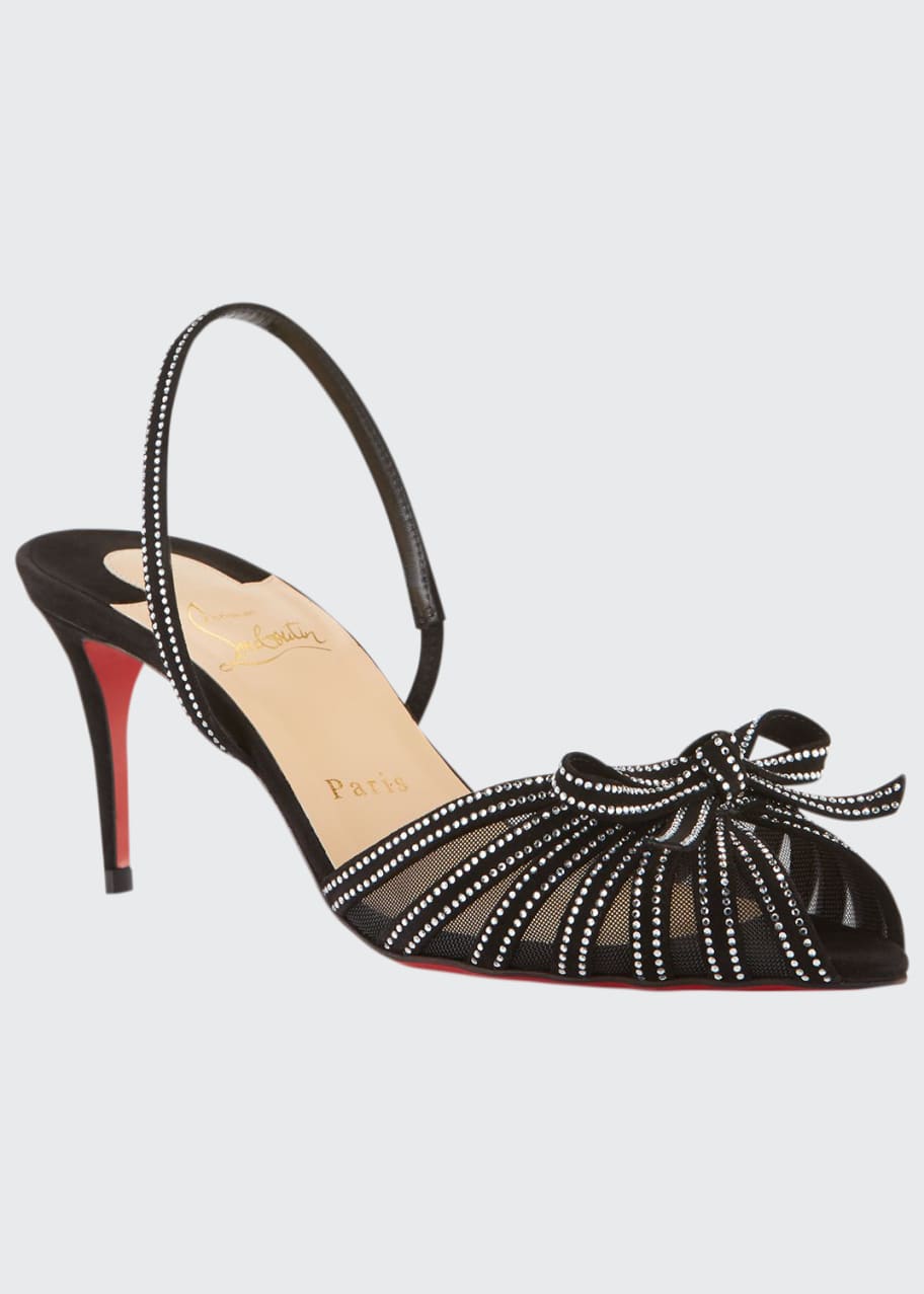Christian Louboutin Araborda Suede Red Sole Sandals Bergdorf Goodman