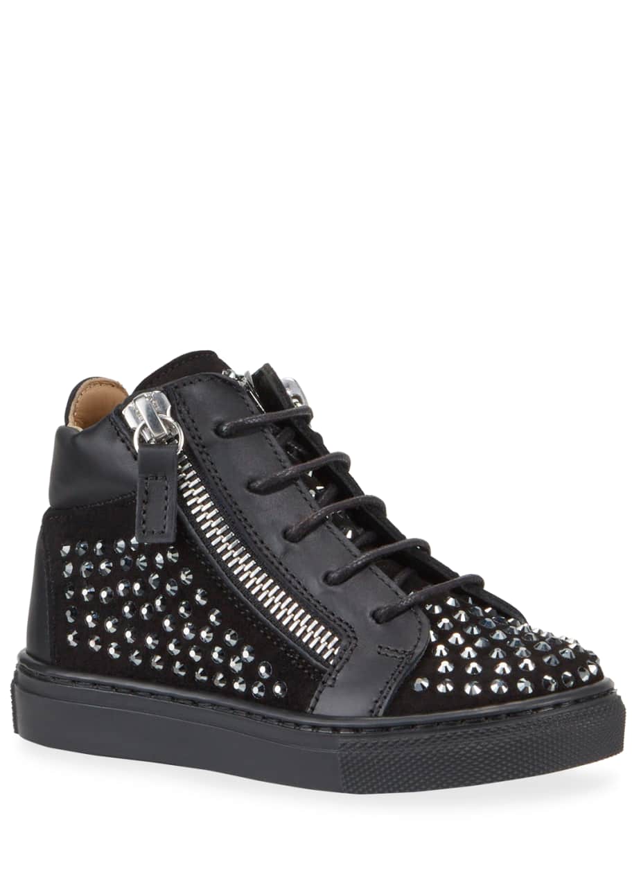 Image 1 of 1: Boy's Studded High-Top Sneakers, Baby/Toddler