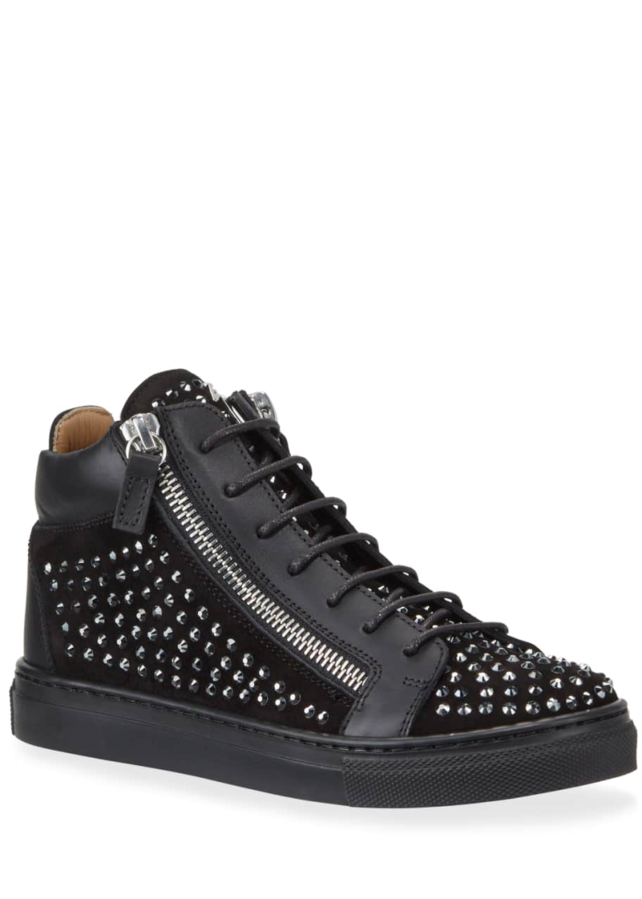 Image 1 of 1: Boy's Studded High-Top Sneakers, Toddler/Kids