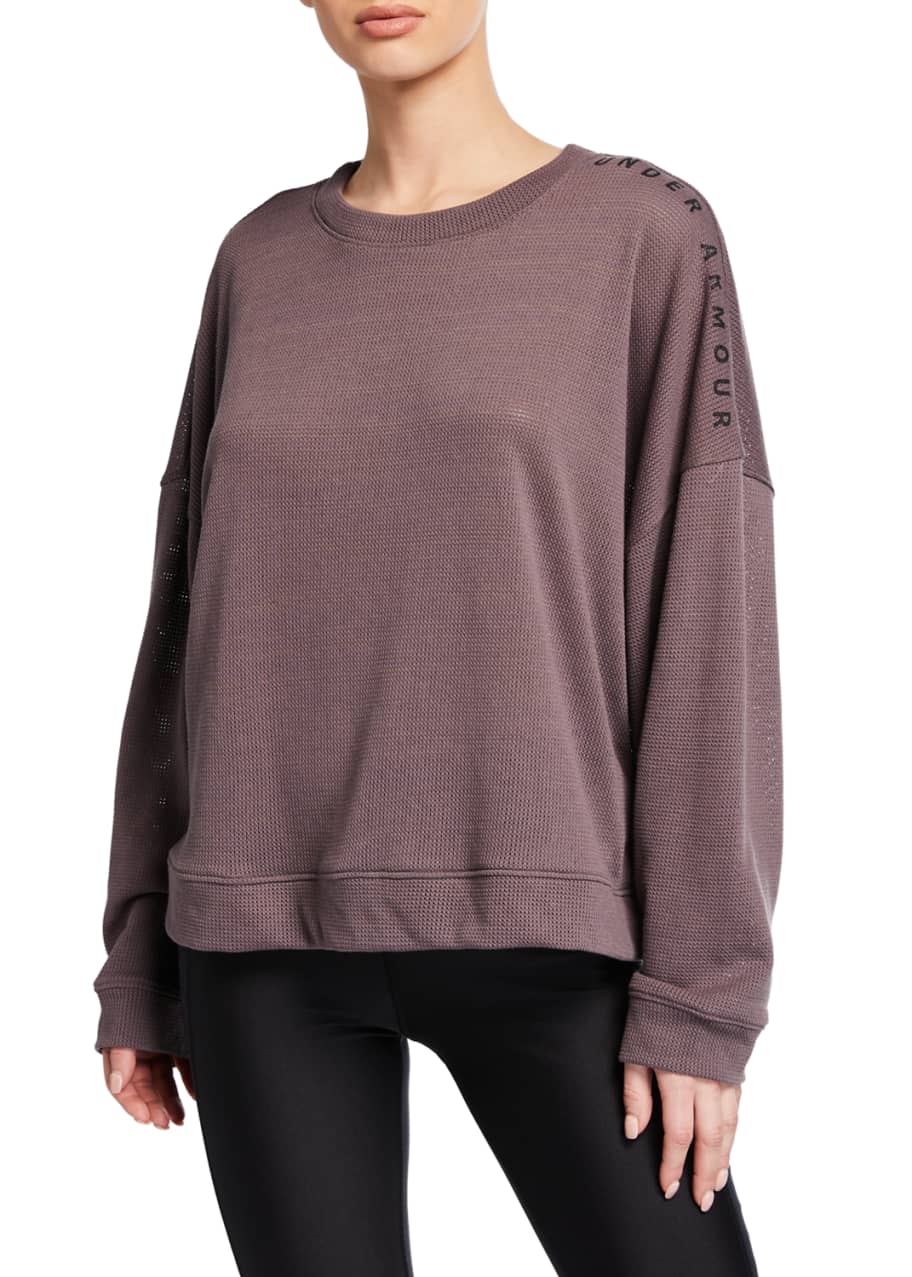 Under Armour Mesh Around Oversized Crew Top Bergdorf Goodman
