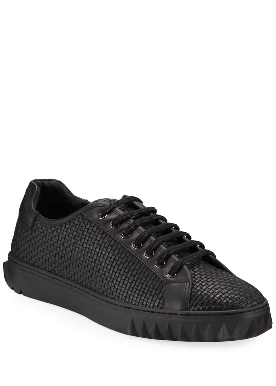 Men s Cube 17 Low Top Woven Leather Sneakers