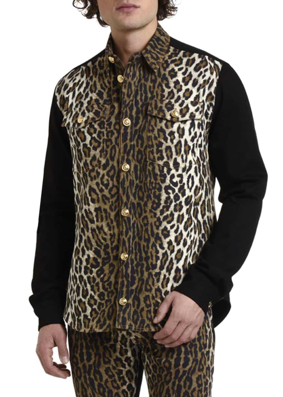 Versace leopard jacket new arrivals