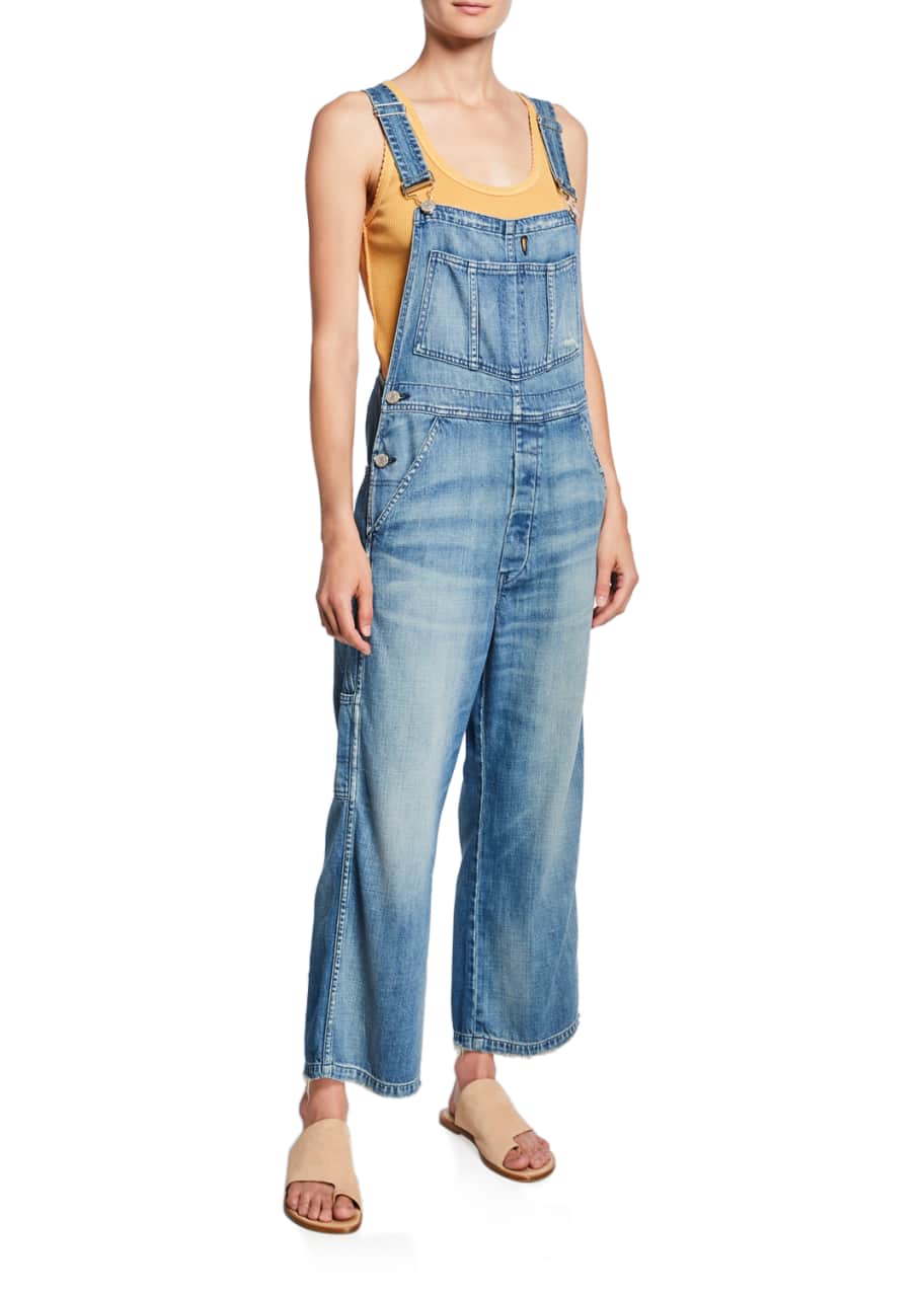 AMO Denim Ally Relaxed Denim Overalls Bergdorf Goodman