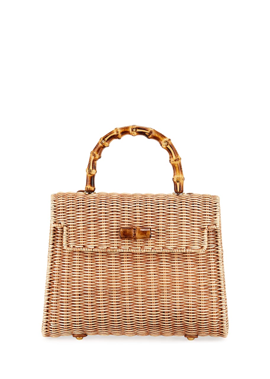 Wicker top handle best sale bag