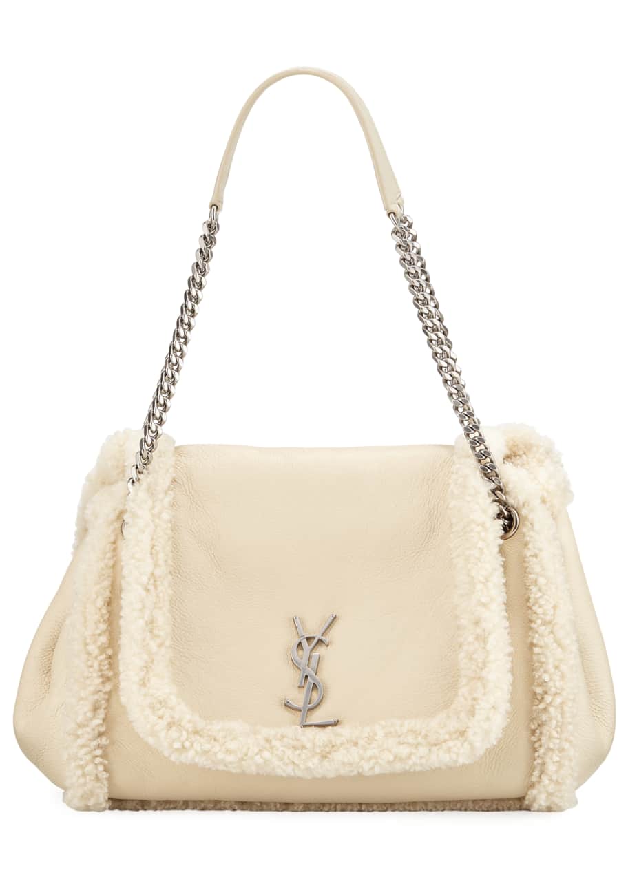 ysl shearling bag