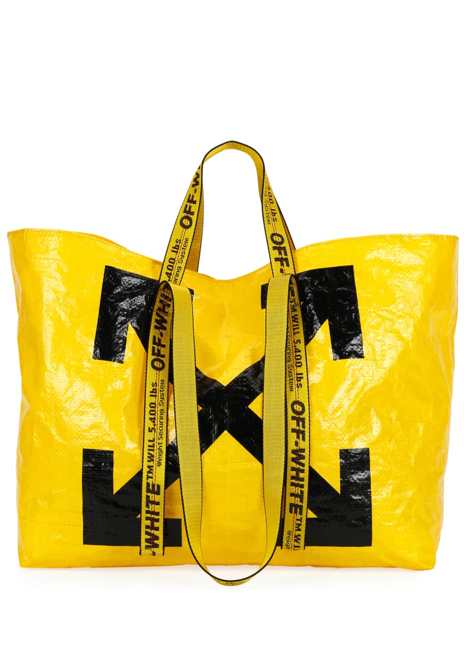 Yellow off white tote clearance