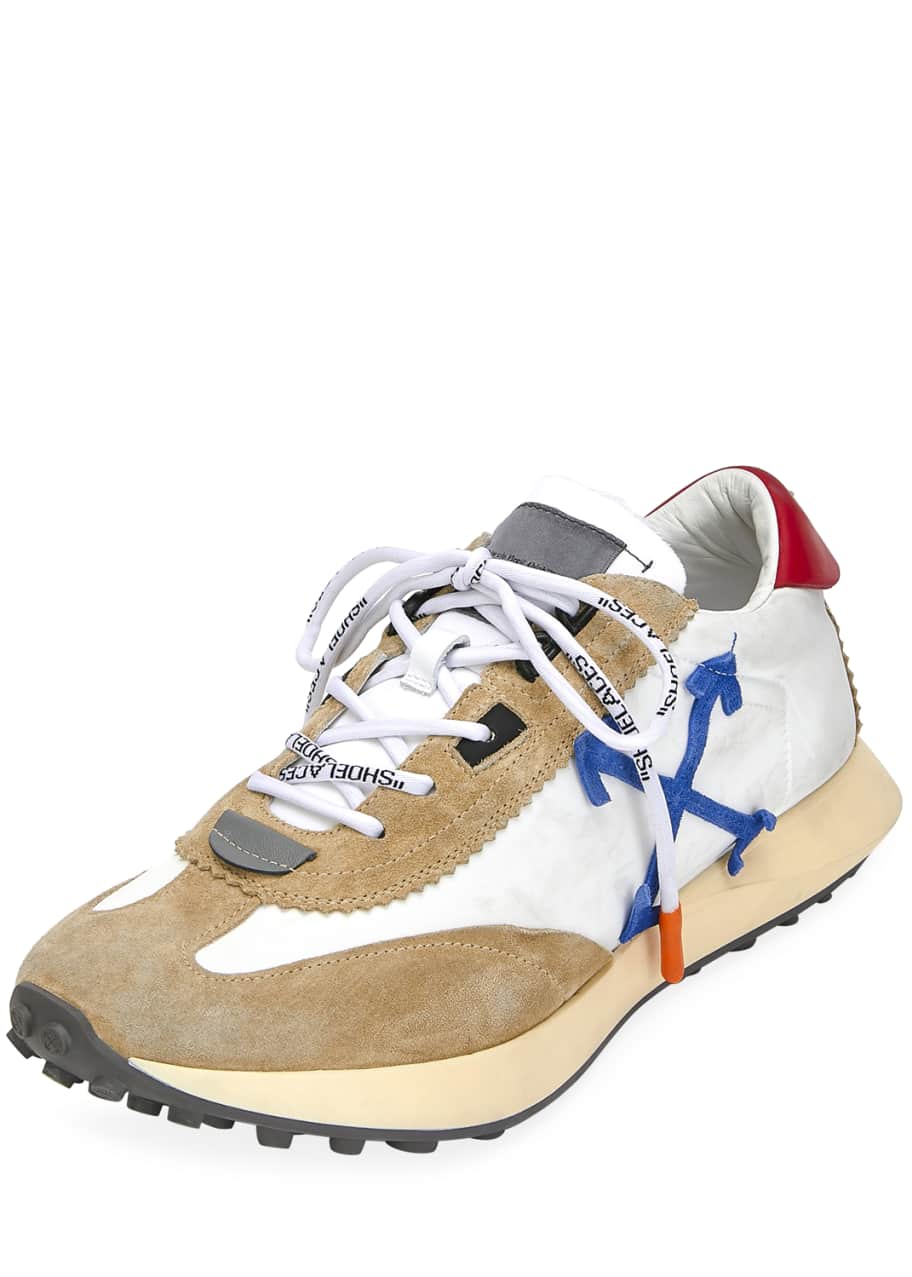 Off White Men s Arrow Colorblock Running Sneakers Bergdorf Goodman