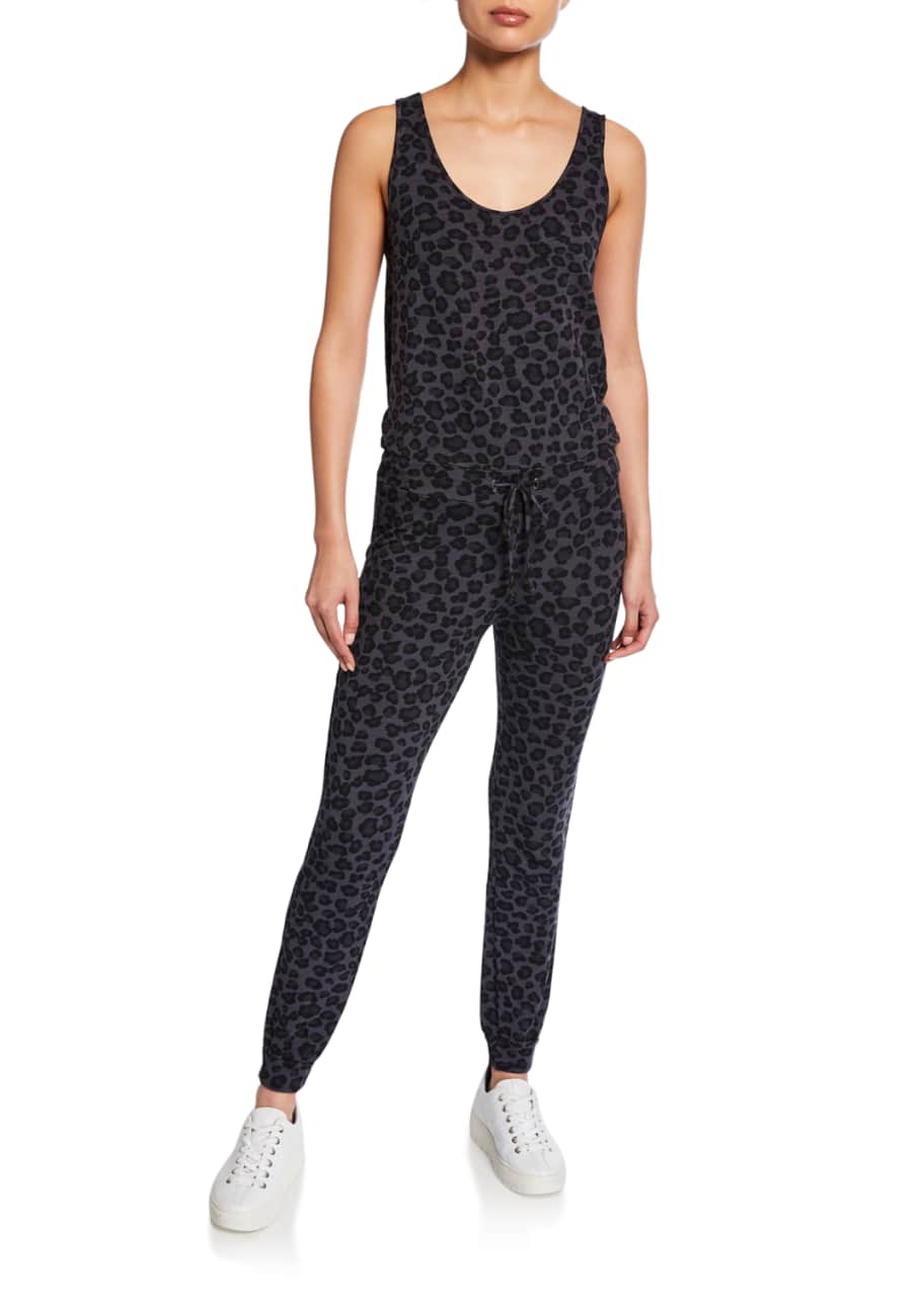 Monrow leopard jumpsuit sales