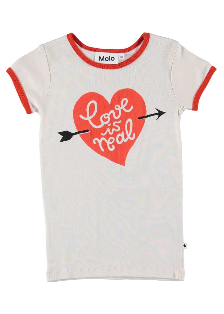 Image 1 of 1: Rhiannon Love Is Real Ringer Tee, Size 4-12
