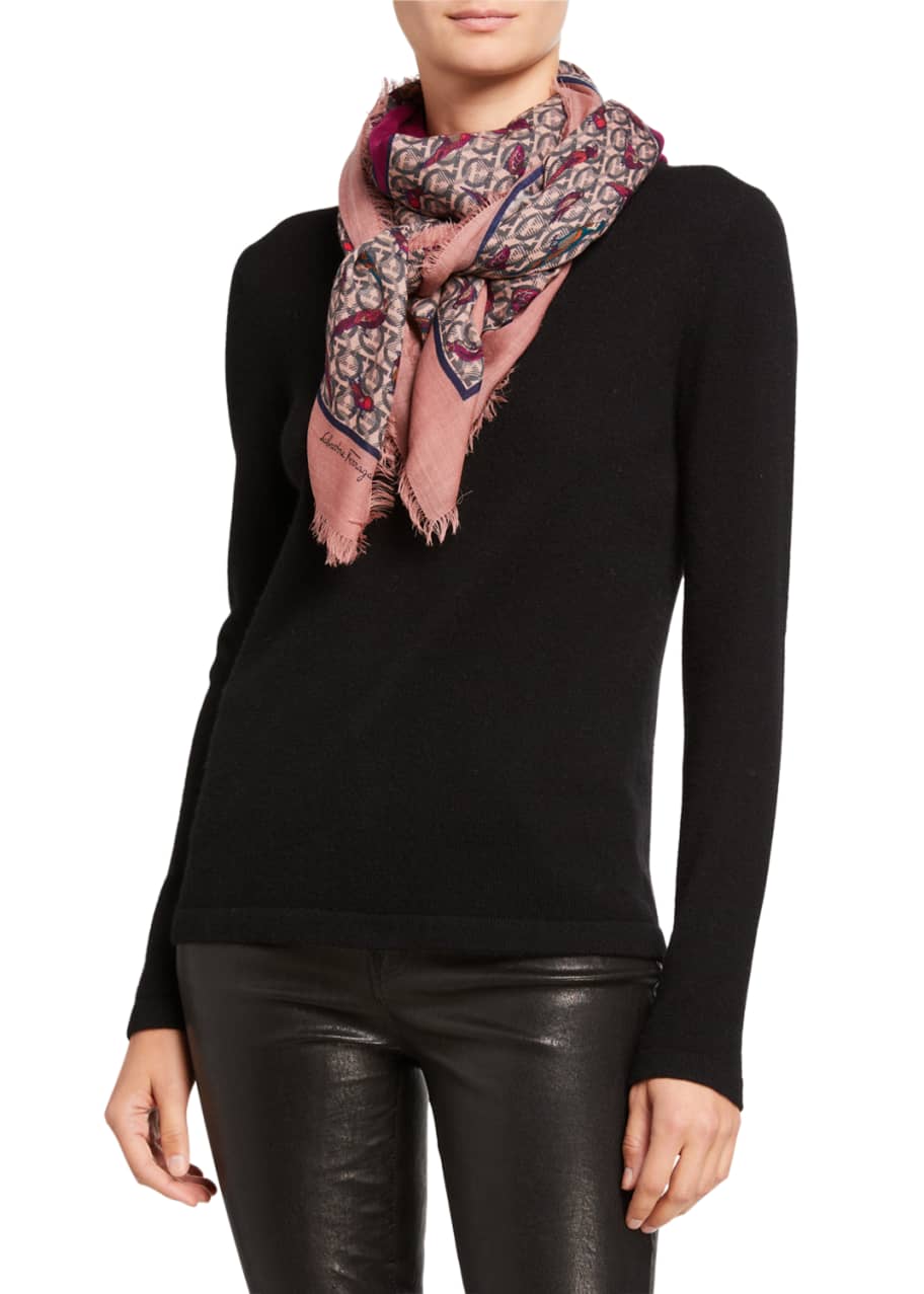 Ferragamo wool scarf sales