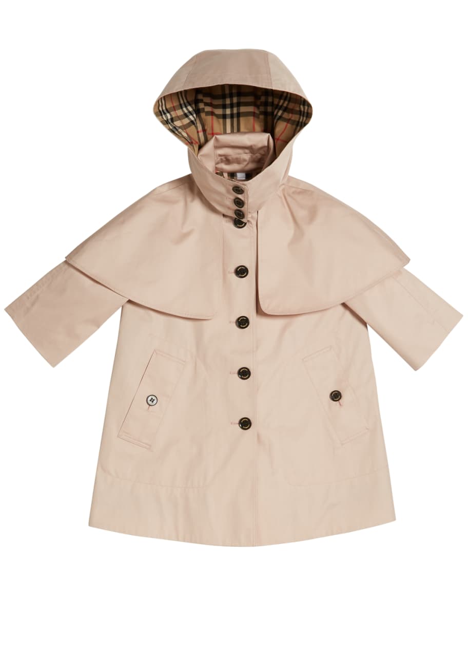 Burberry Bethel Trenchcoat w/ Capelet, Size 3-14 - Bergdorf Goodman