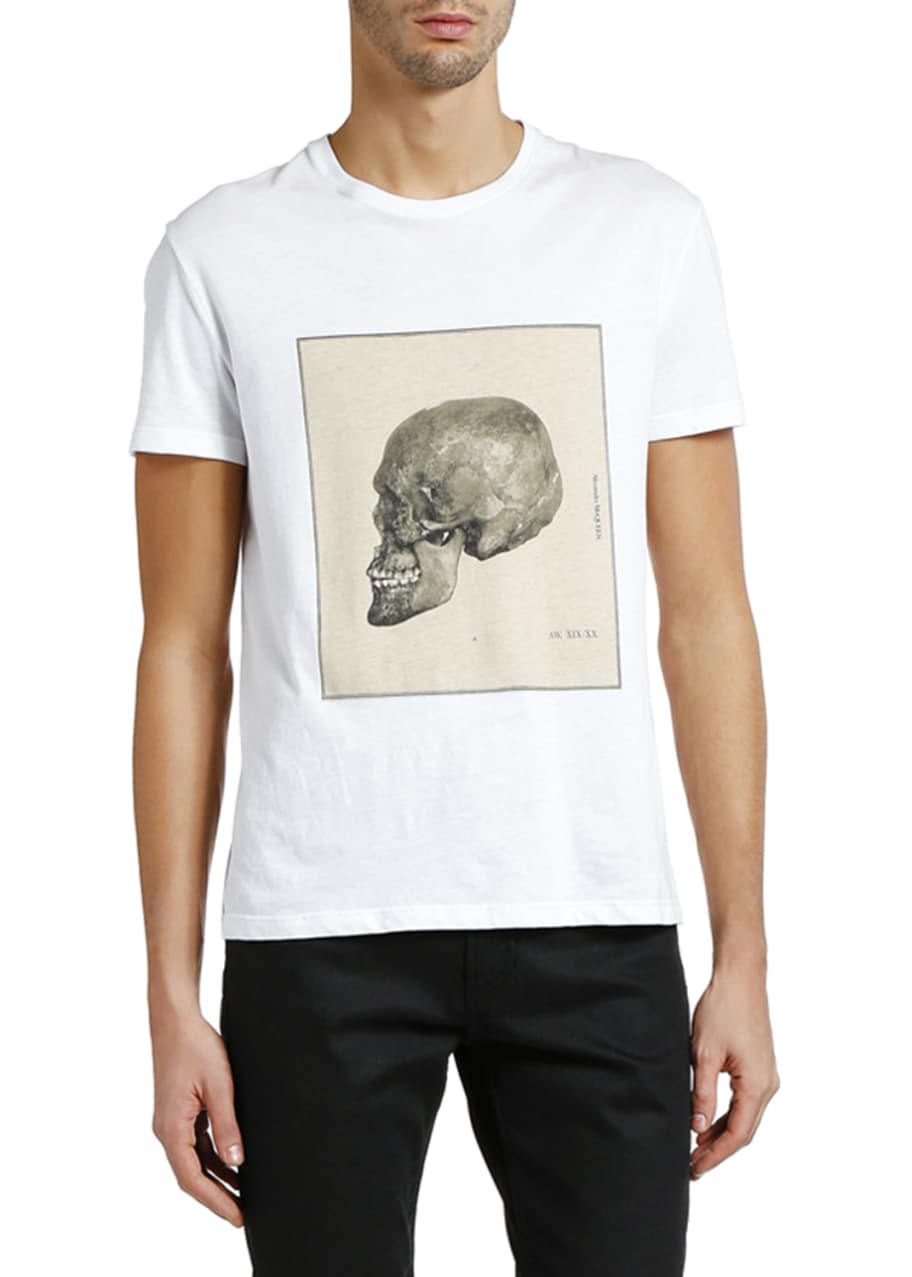 Alexander McQueen Men's Study Skull Short-Sleeve Graphic T-Shirt ...
