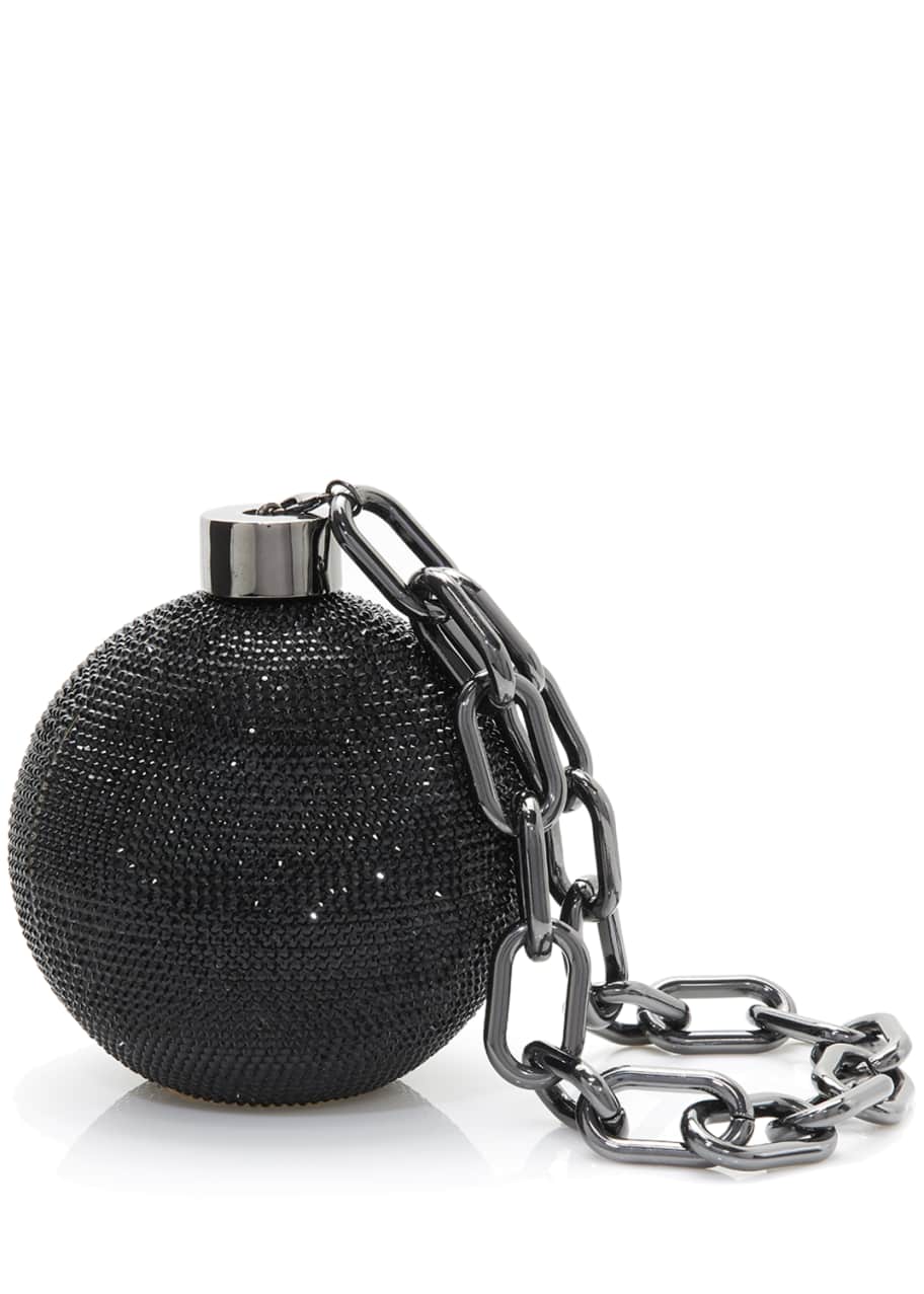 Judith Leiber Couture Crystal Sphere Ball and Chain Clutch Bag ...