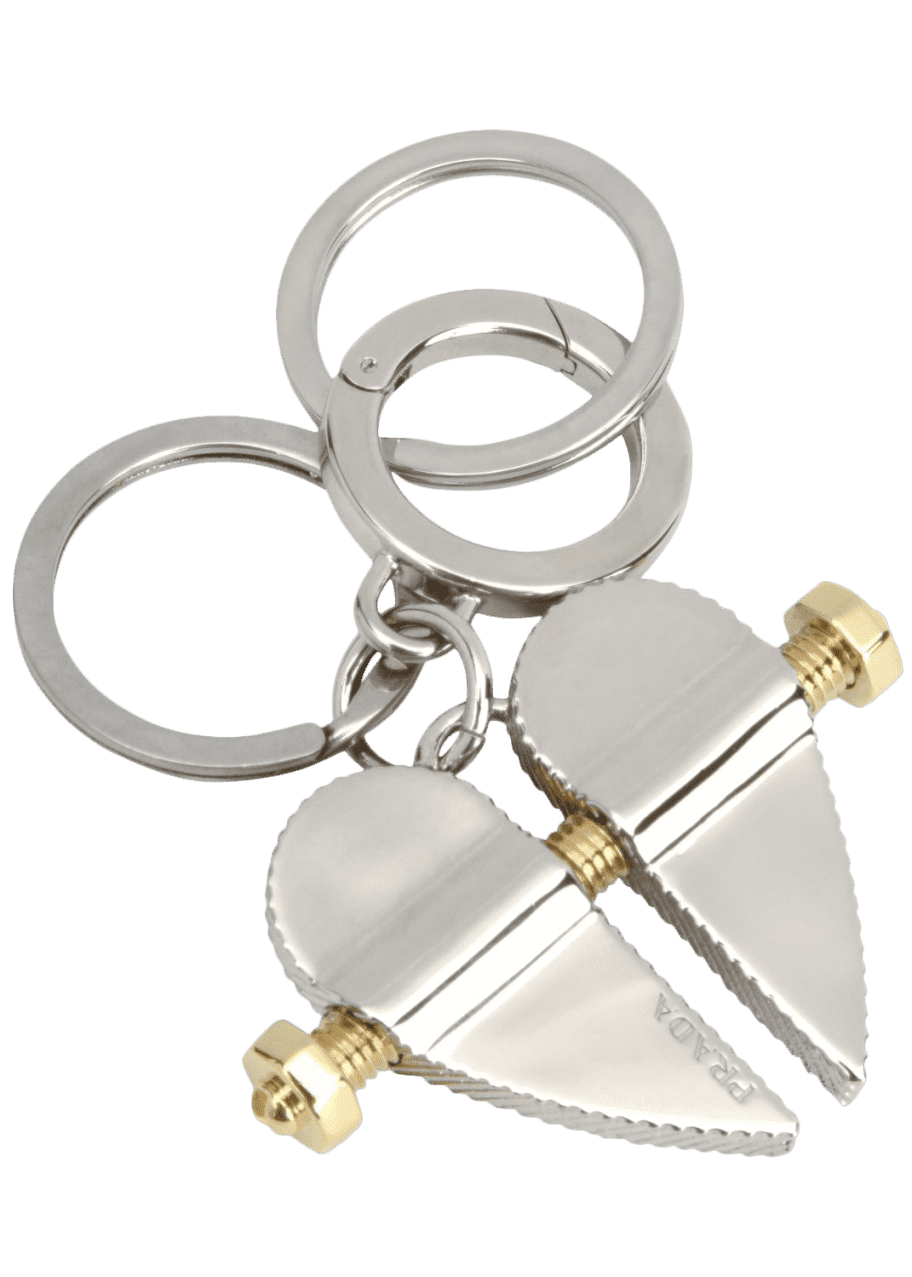 Prada keychain clearance heart
