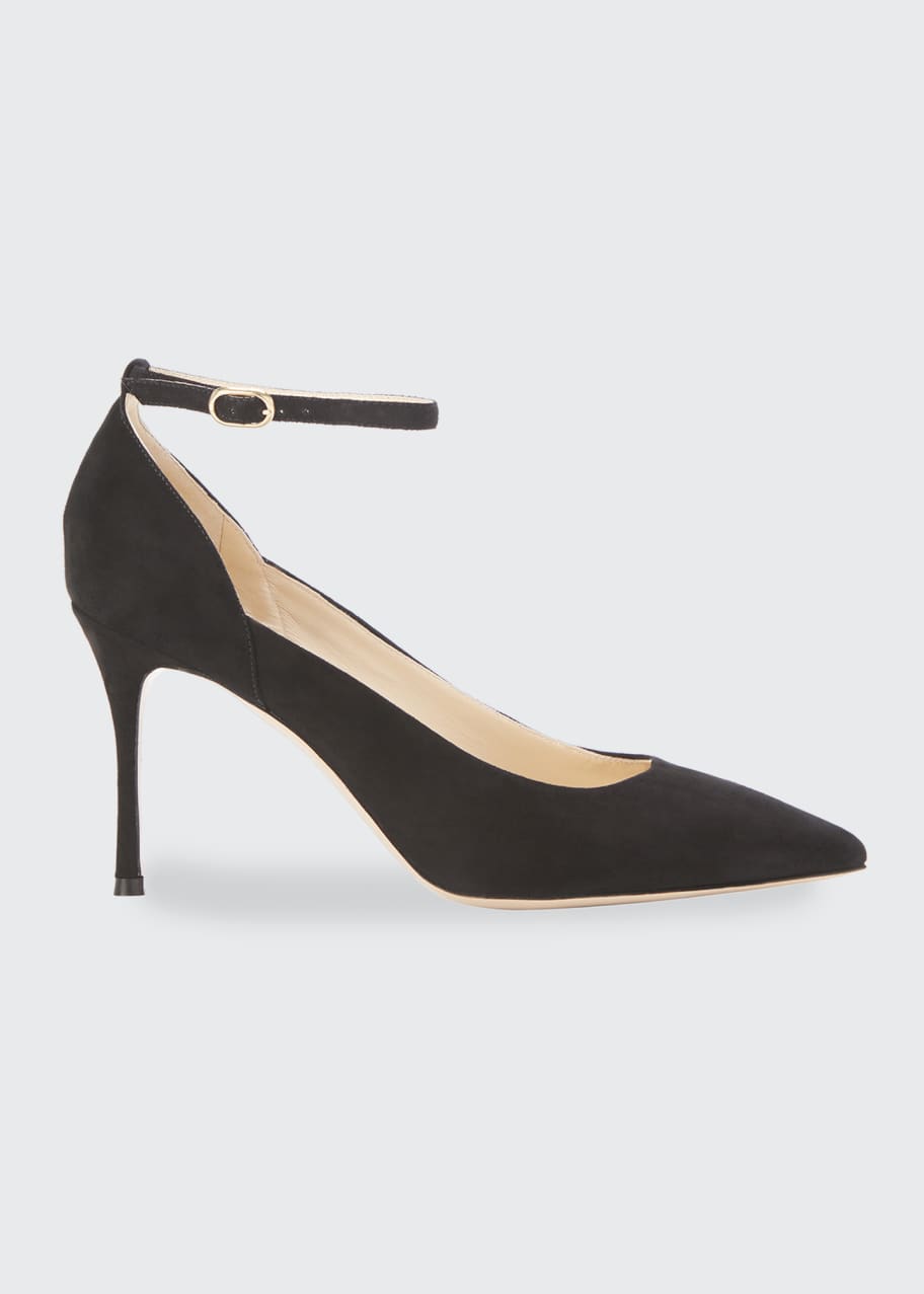 Marion Parke Muse Suede Pointed Pumps - Bergdorf Goodman