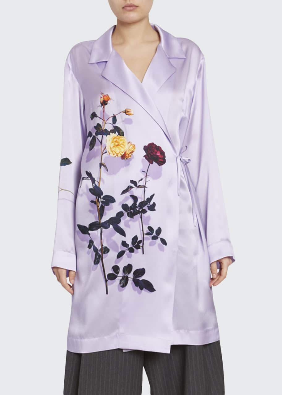 Image 1 of 1: Floral Robe Coat