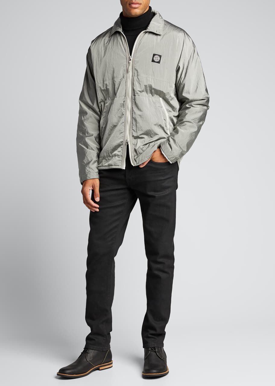 Stone Island Men's Nylon Metal Zip-Front Overshirt Jacket