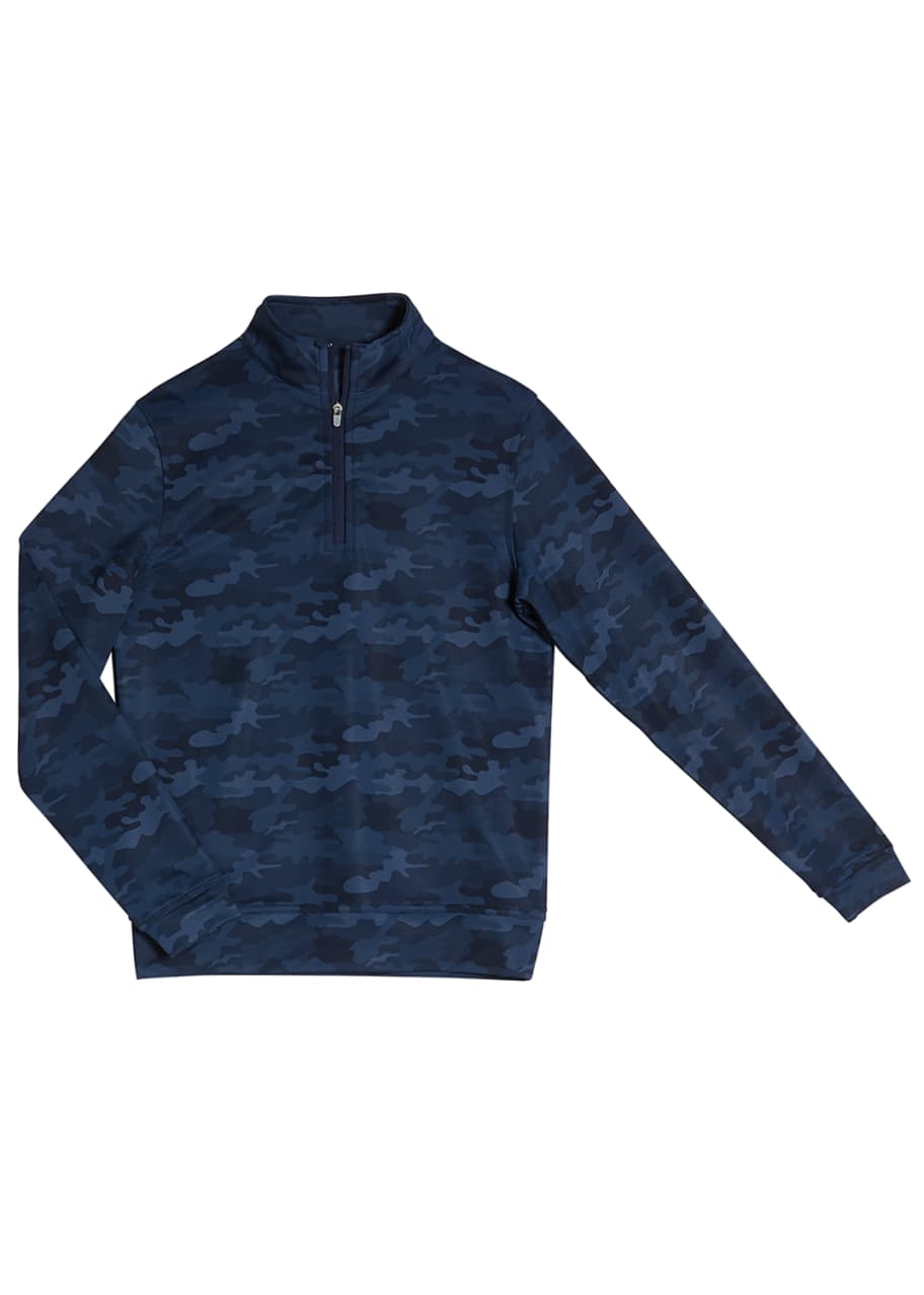 Peter Millar Boy S Perth Camo Quarter Zip Sweater Size Xs Xl Bergdorf Goodman
