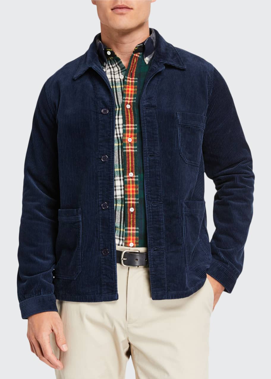 Image 1 of 1: Men's Corduroy French Worker Jacket
