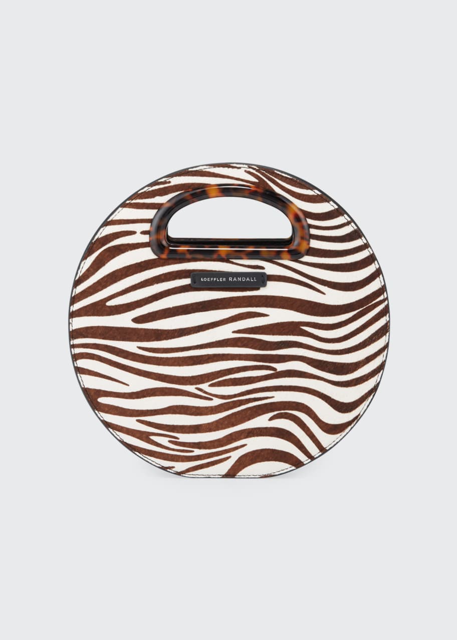 Loeffler Randall Calf Hair Indy Circle Crossbody Bag