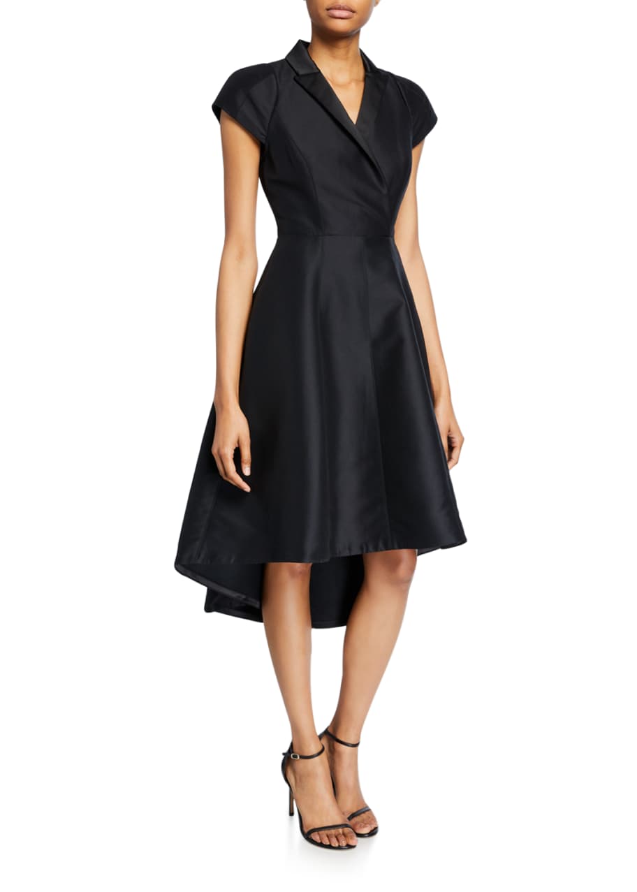 Halston Tuxedo Silk Faille Dress Bergdorf Goodman