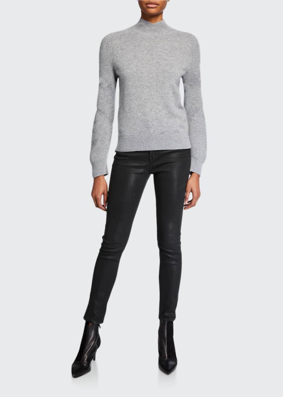 Image 1 of 1: Nina Coated High-Rise Skinny Ankle Jeans