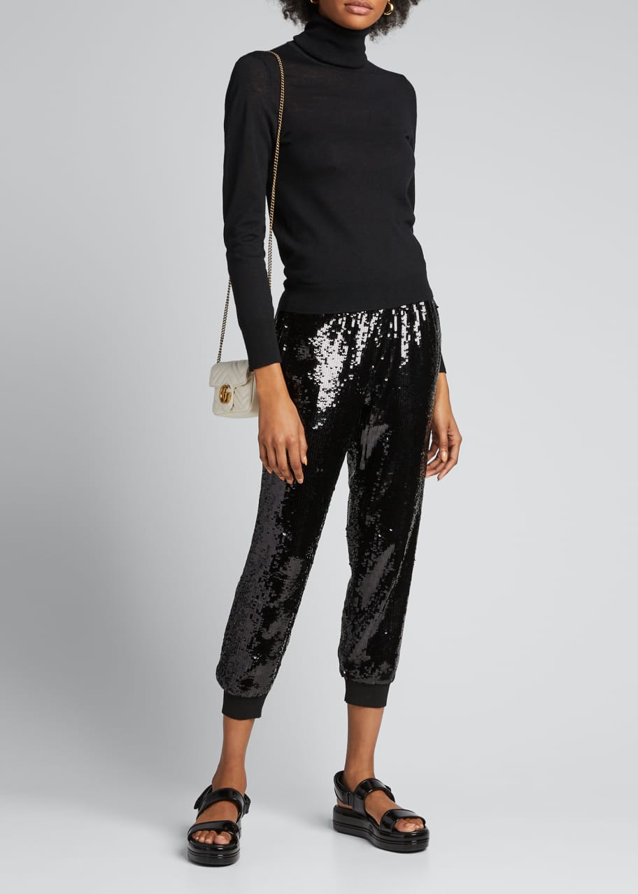alice and olivia sequin joggers
