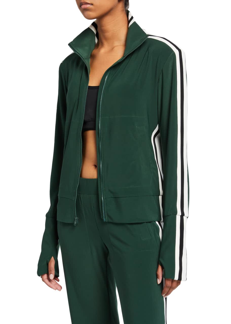 Norma Kamali Side Stripe Turtle Track Jacket Bergdorf Goodman