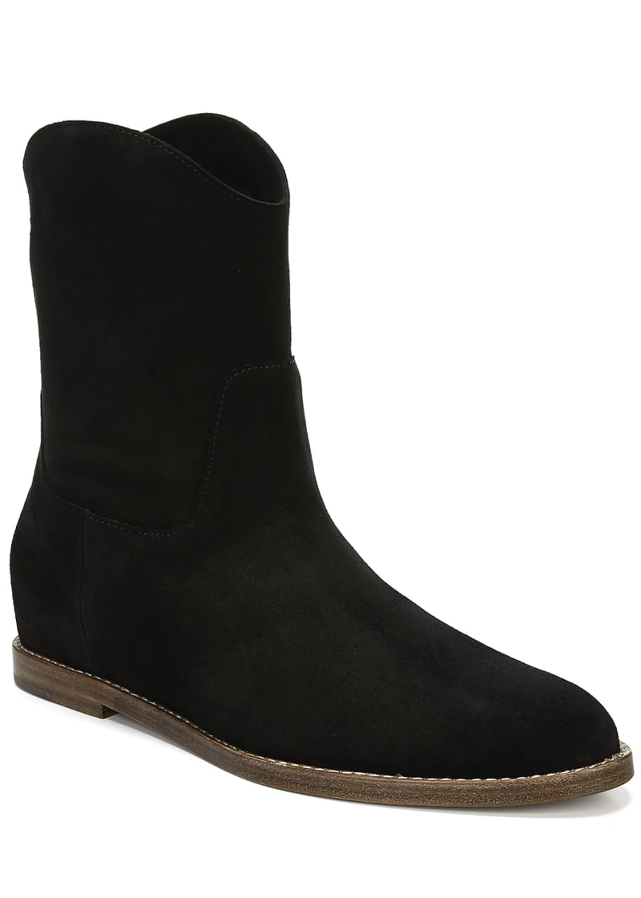vince sinclair flat suede booties