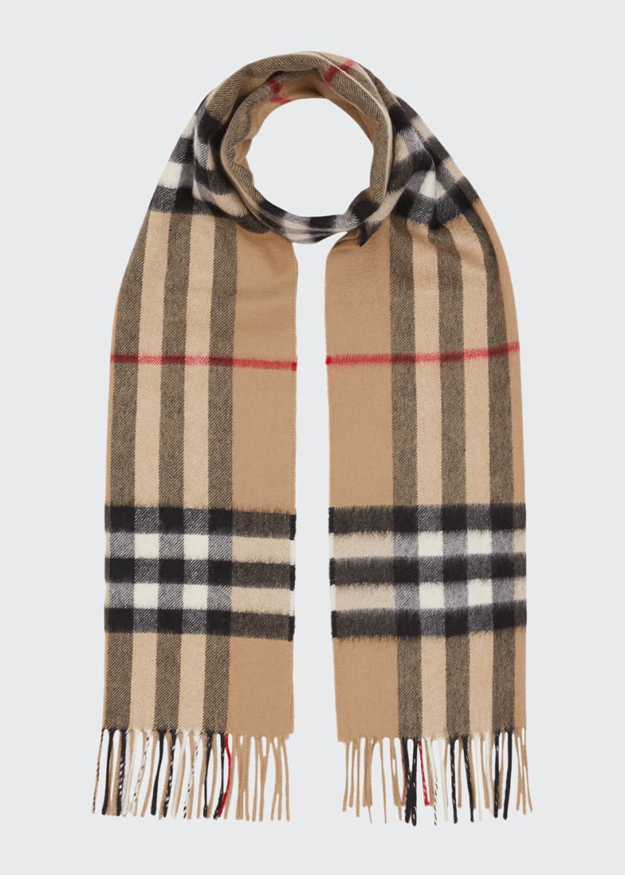 Burberry Men's Giant Check Cashmere Scarf Bergdorf Goodman