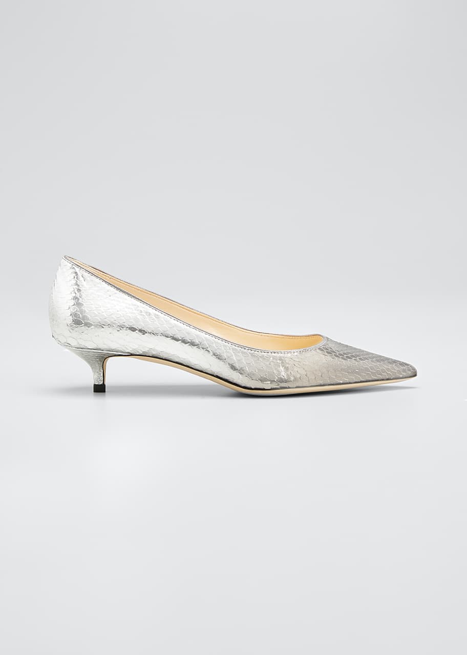 Jimmy Choo Amelia SnakePrinted Metallic Pumps Bergdorf Goodman