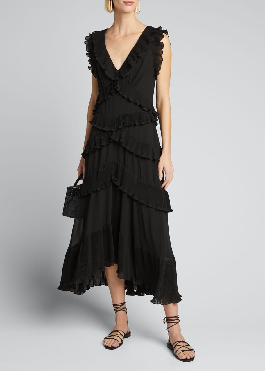 Zimmermann pleated frill midi Clearance