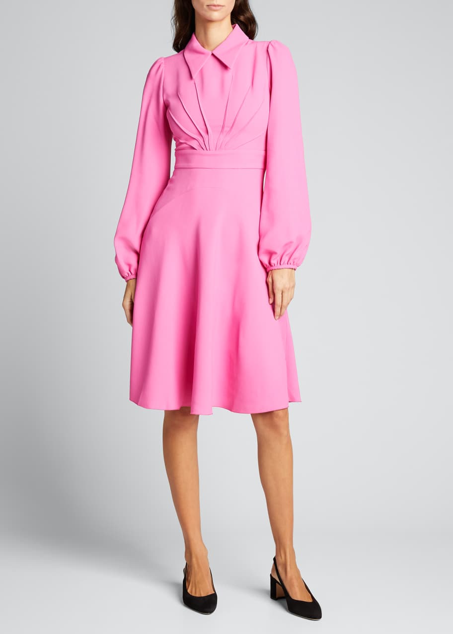 No. 21 Collared Long-Sleeve Dress with Swallow Patch - Bergdorf Goodman