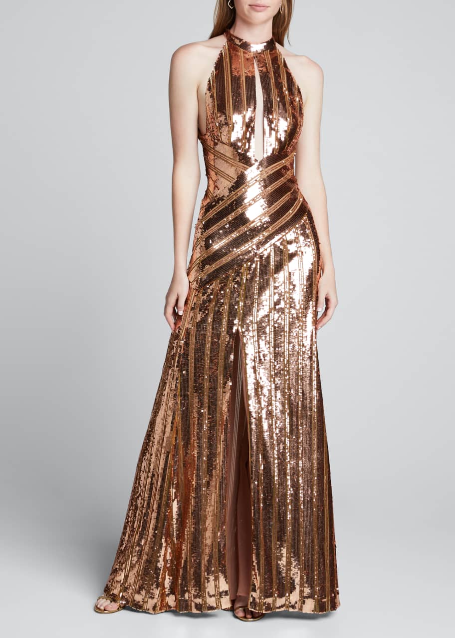 Galvan sequin clearance gown