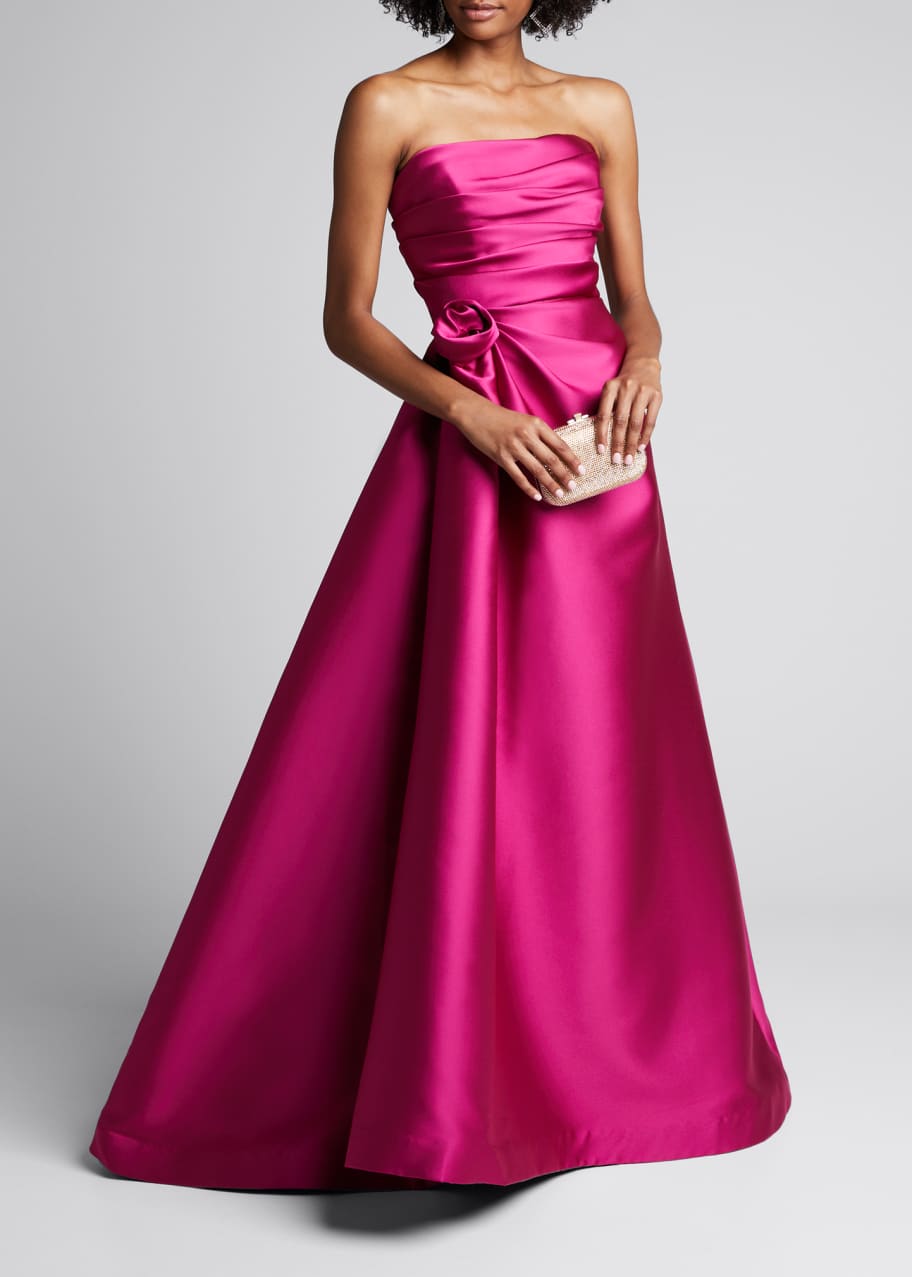 Roland Nivelais Strapless Duchess Satin Gown Bergdorf Goodman