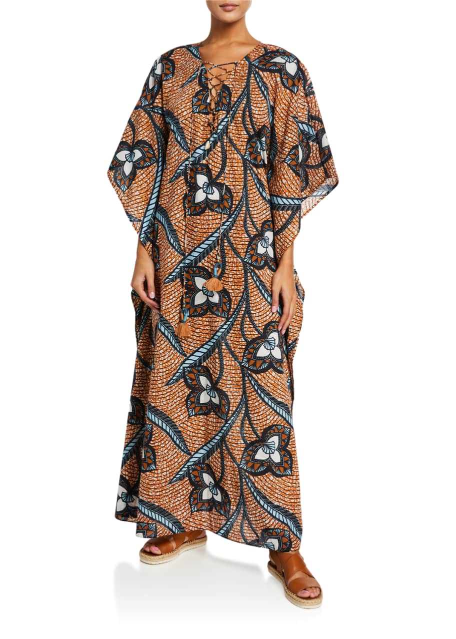 Valentina Floral Print Cotton Caftan