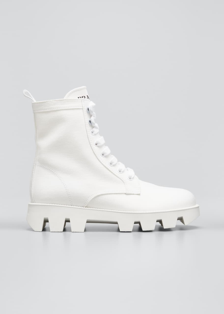 prada lug sole canvas boots