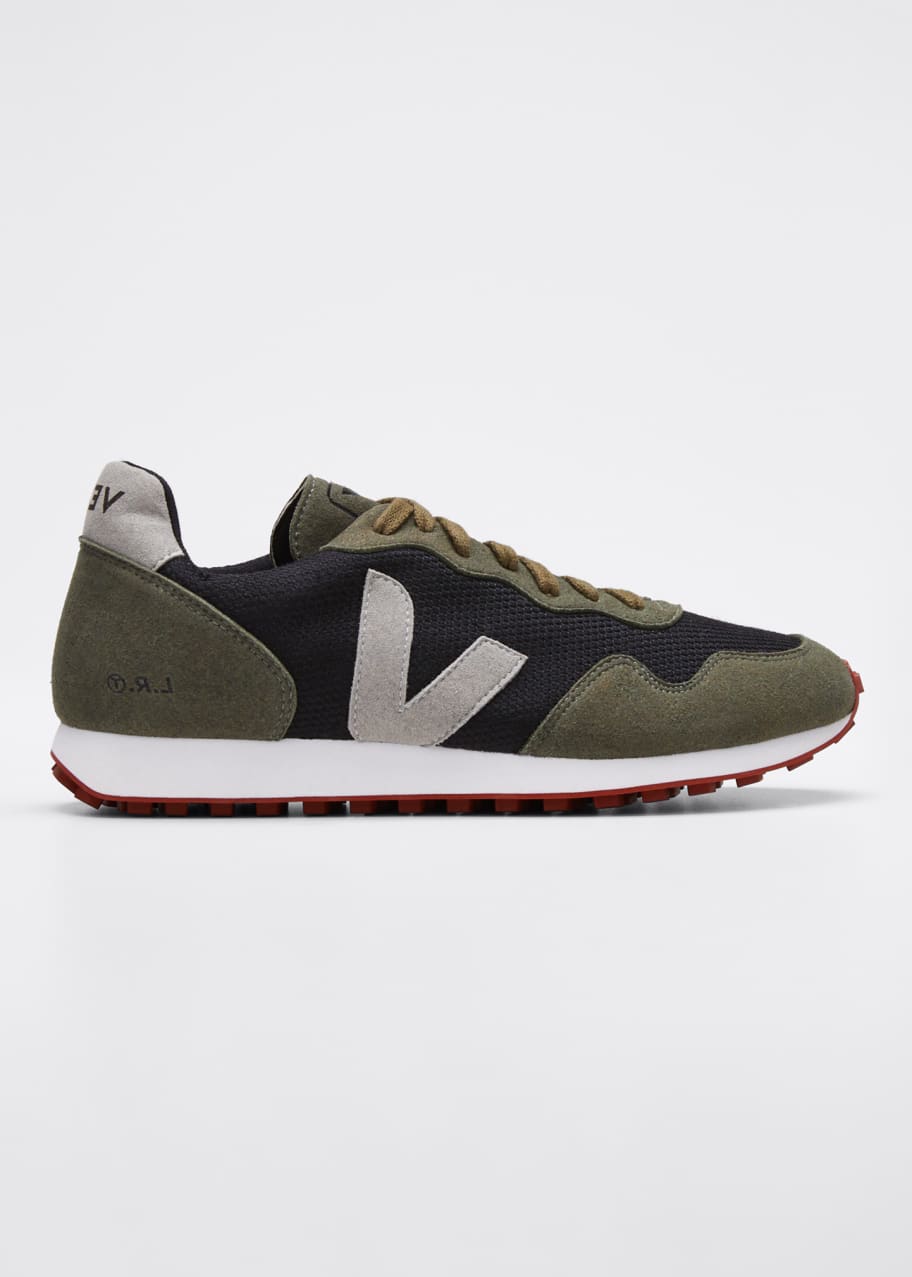 Veja suede and mesh runner sneakers