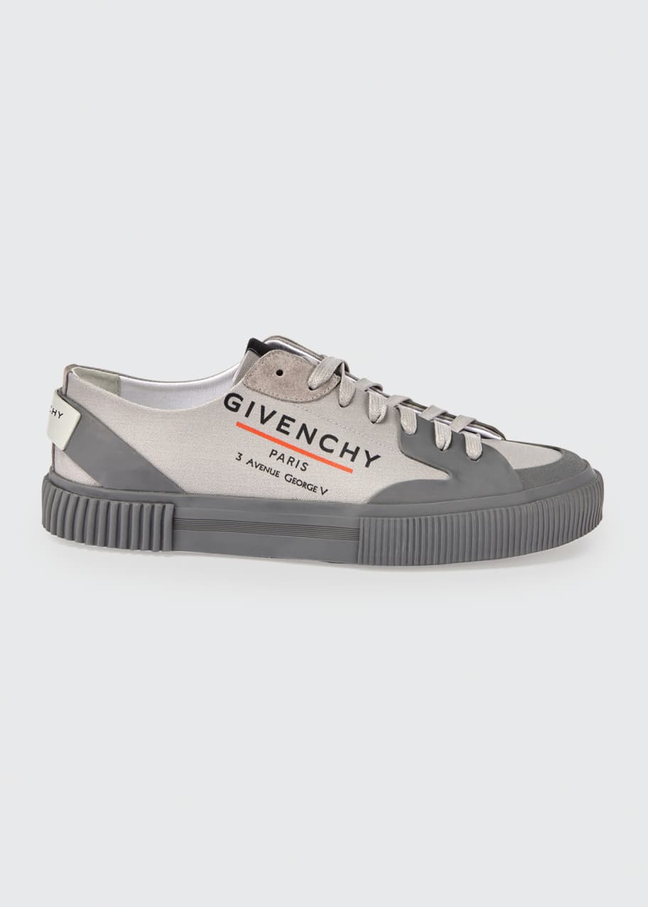 Givenchy Men's Paris-Logo Light Tennis Sneakers - Bergdorf Goodman