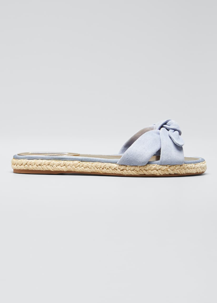 Heli Knotted Suede Espadrille Slide Sandals