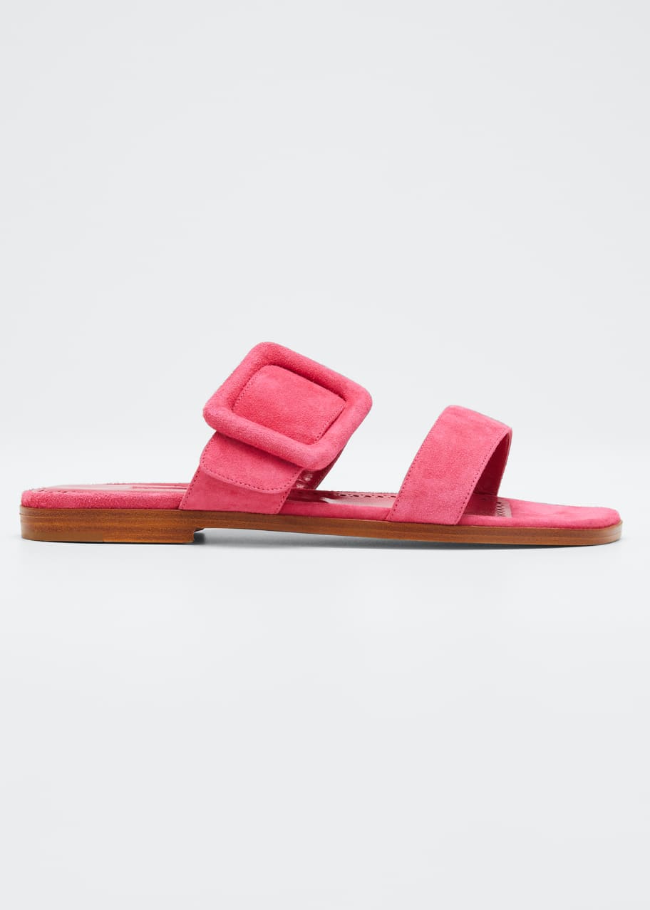 Image 1 of 1: Tituba Suede Strap Flat Sandals
