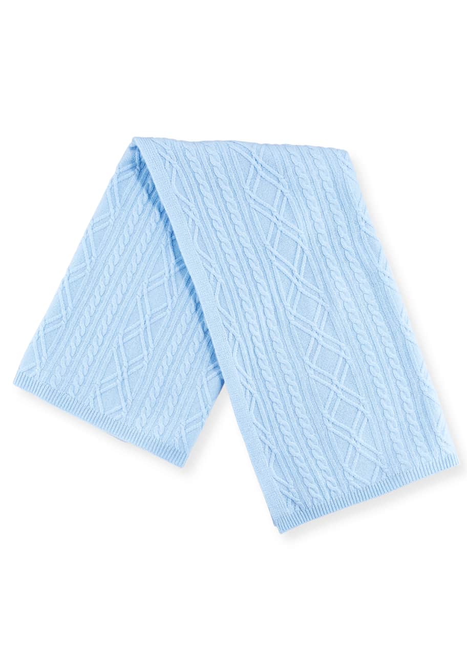 Sofia Cashmere Argyle Cable Knit Baby Blanket Bergdorf Goodman