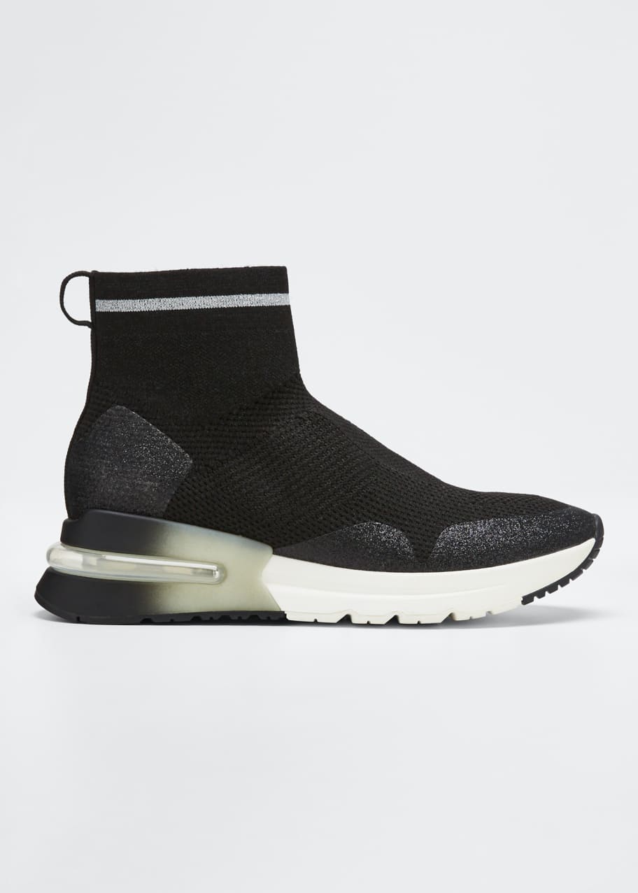 Ash Kyle Glitter Knit Sock Sneakers Bergdorf Goodman